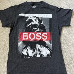 Star Wars Dark Gray Tee with Red BOSS Graphic